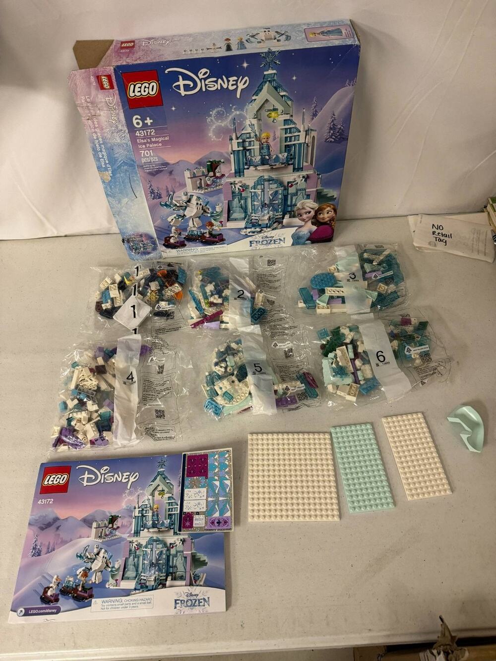 LEGO Disney 43172 Elsa's Magical Ice Palace Frozen Building Set Open Box